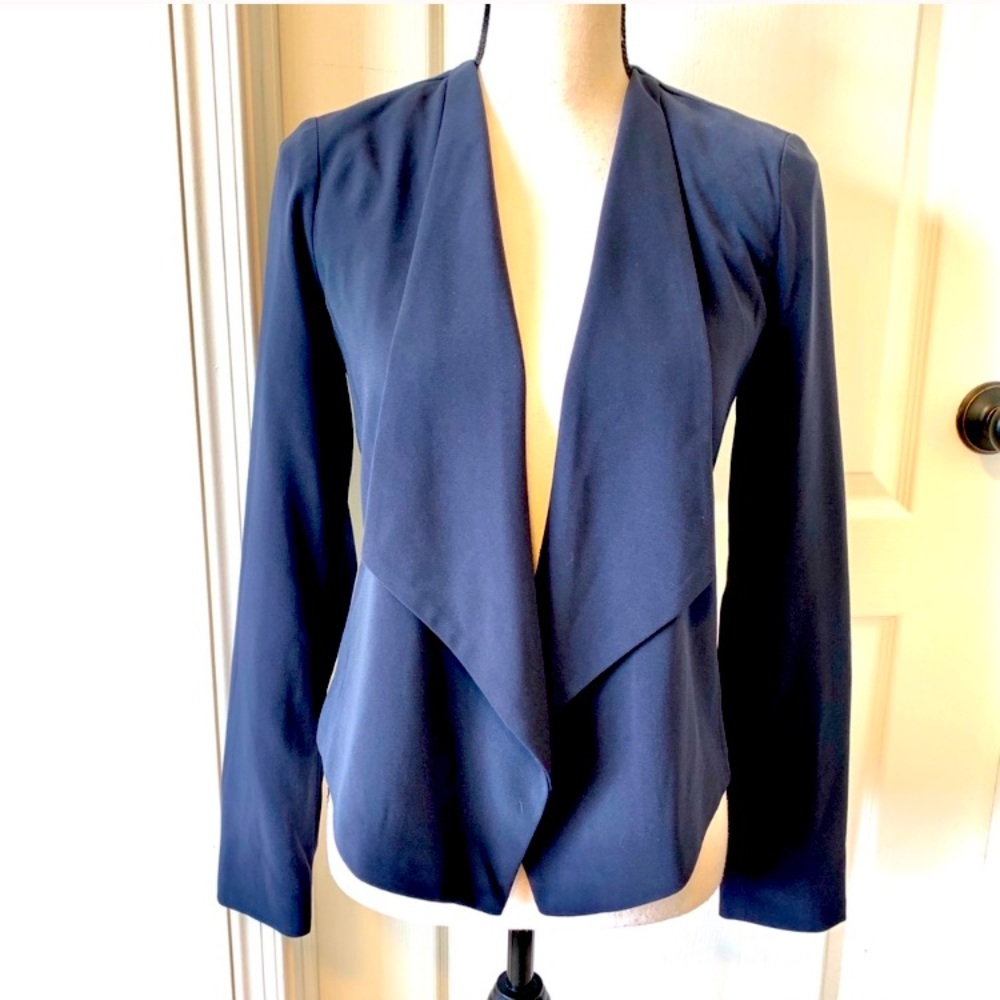 Banana Republic Cardigan Blazer Navy sz 0 NWOT